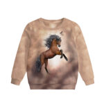 Sudadera infantil Niño Salto Caballo Café