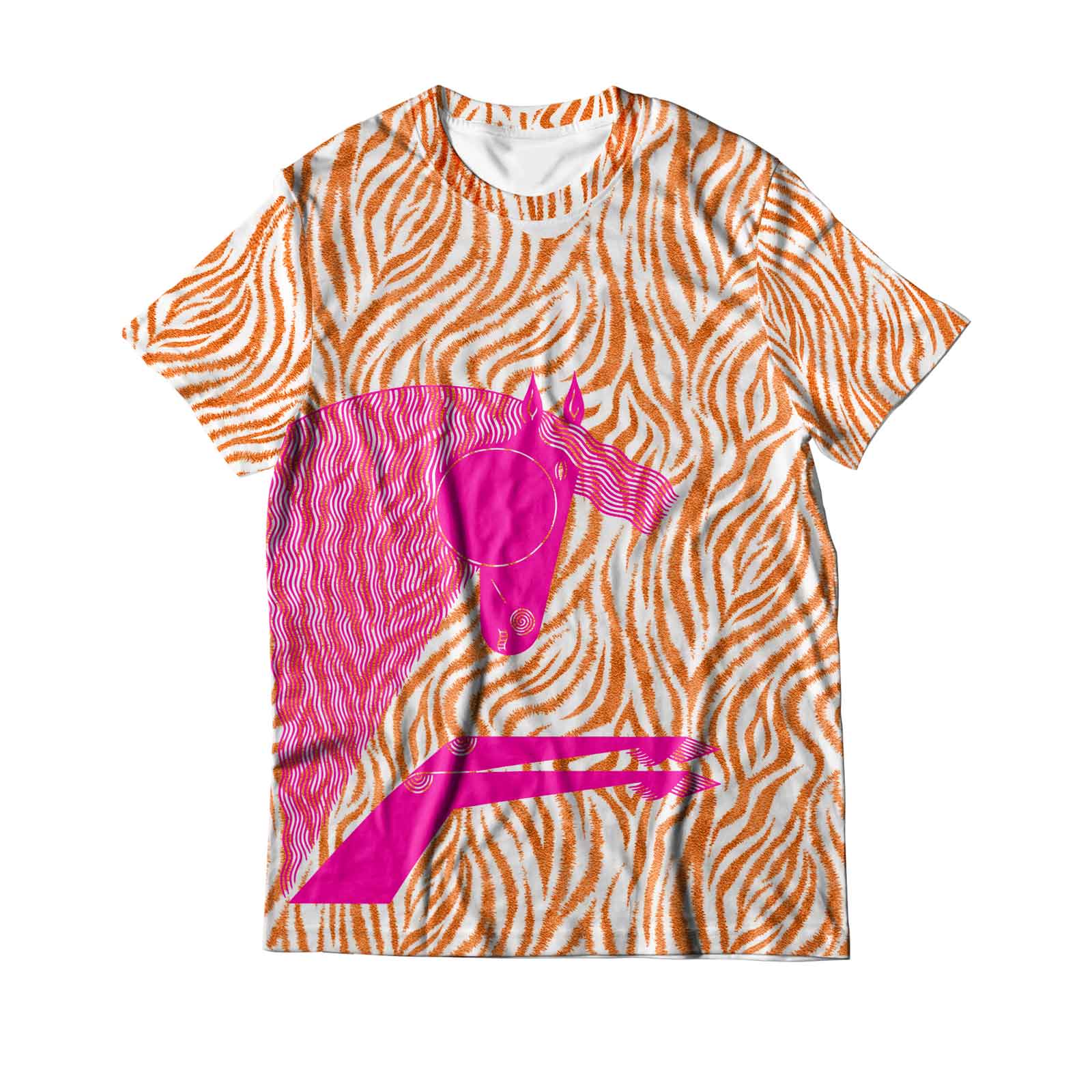 Playera para Dama Horse Print Naranja